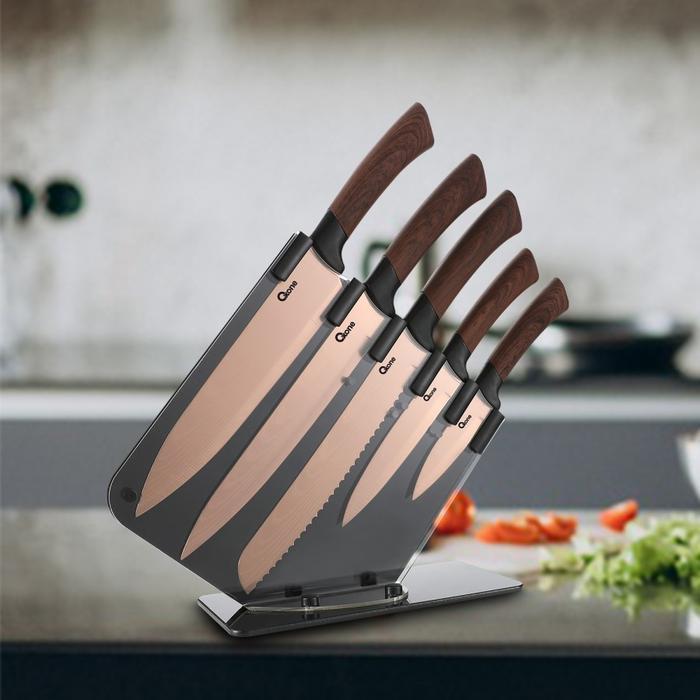 PISAU DAPUR OXONE OX-979 5 PCS ROSEGOLD KNIFE SET