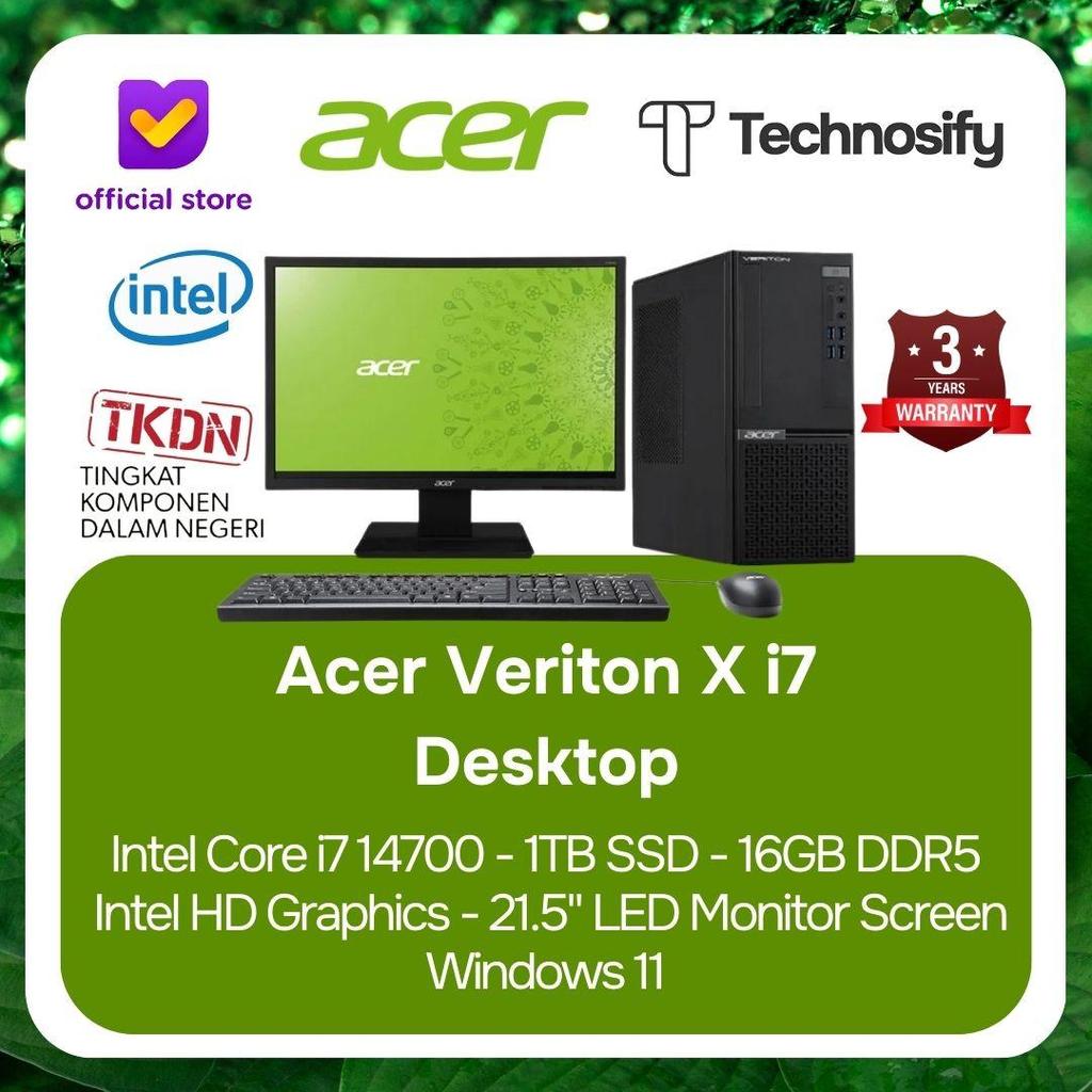 Acer Veriton X i7 (0045) Desktop Intel Core i7-14700 1TB SSD 16GB DDR5 Intel HD Graphics 21.5" LED M