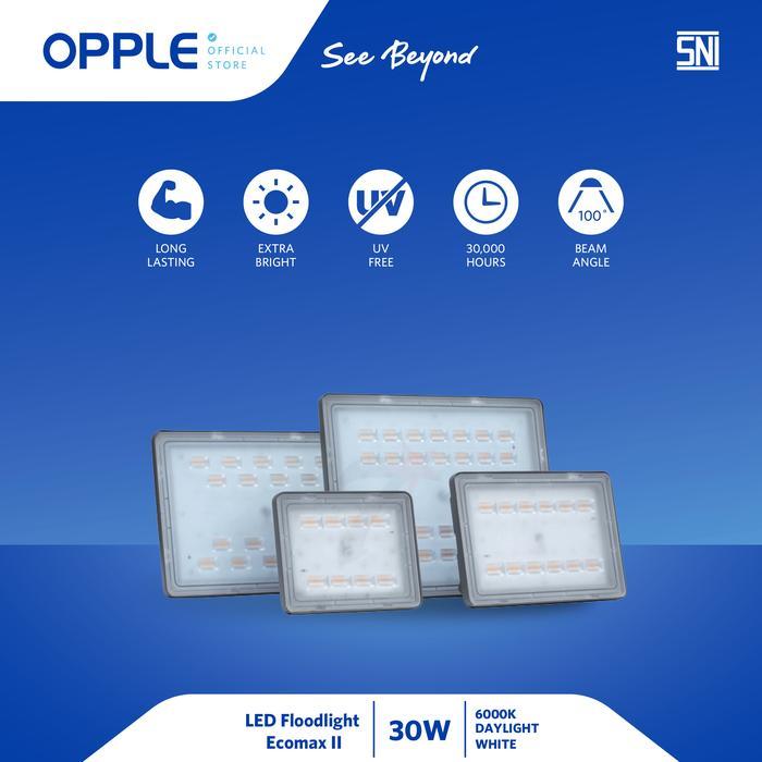 Sale Opple Led Flood Light Ecomax 30W 6000K Led Floodlight-E 30W-6000-Gy-Gp