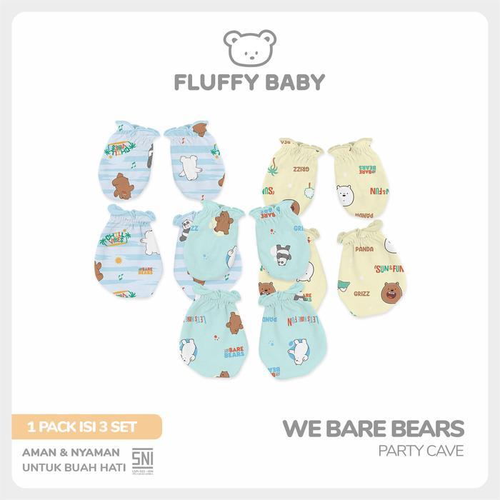 Fluffy Sarung Tangan Dan Kaos Kaki We Bare Bears (Isi 3 Psng) Stk Wpp Newborn