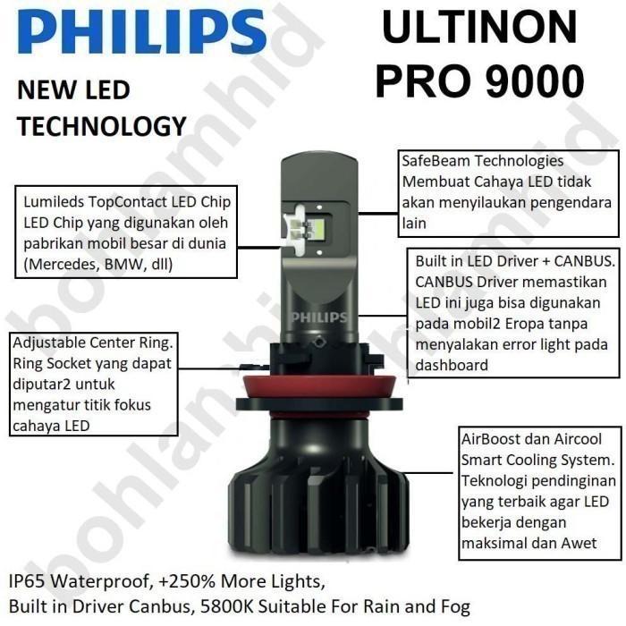 Lampu Mobil LED New Mobilio Philips ULTINON PRO9000 H4 (Pro 9000)