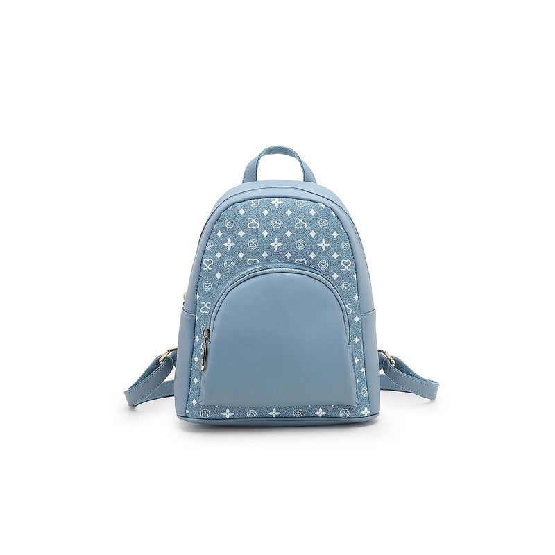 Sara Smith Women's Monogram Mini Backpack (Tas Ransel Wanita & Tas Punggung Wanita) - Biru Wanita