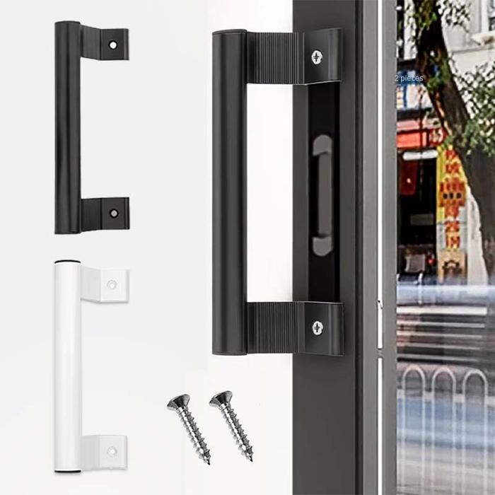 Handle Pintu Sliding Aluminium Handle Pintu Rumah 20 Cm Tarikan ng Pintu Geser Hitam/Putih ng Pintu