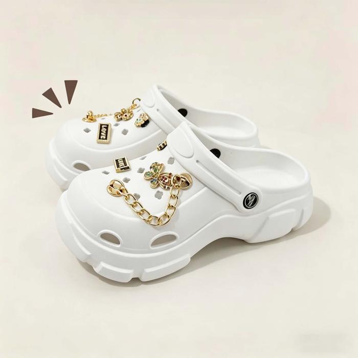 Donatello - Sandal Wanita Sendal Cewek Wanita Jelly Wedges Kekinian Wedges Terbaru Sendal Sandal