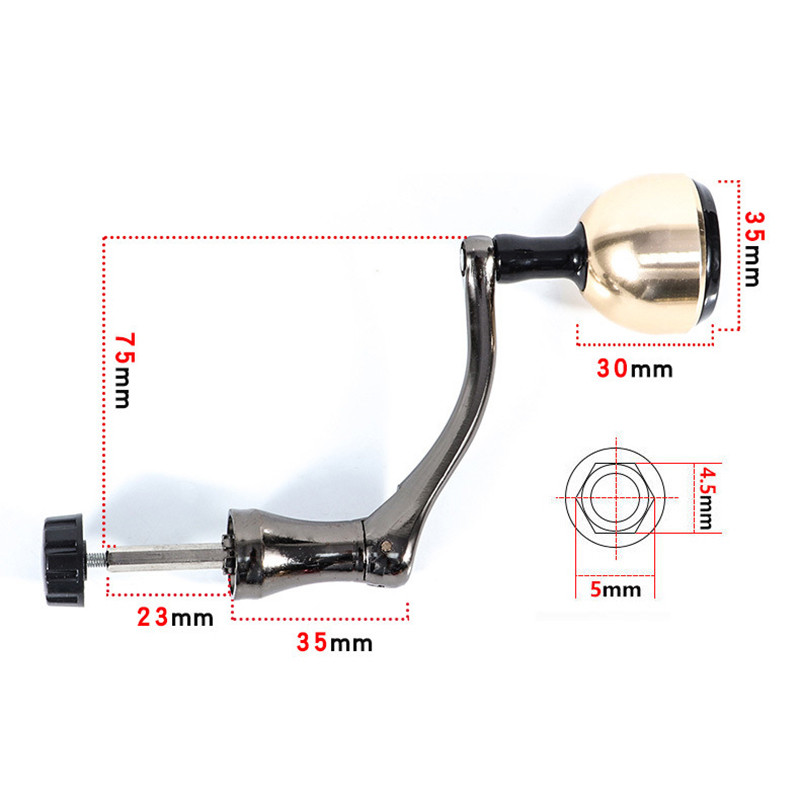 Metal Reel Replacement Power Handle Fishing Reel Handle Knob Spinning Handle Rocker Arm Grip For