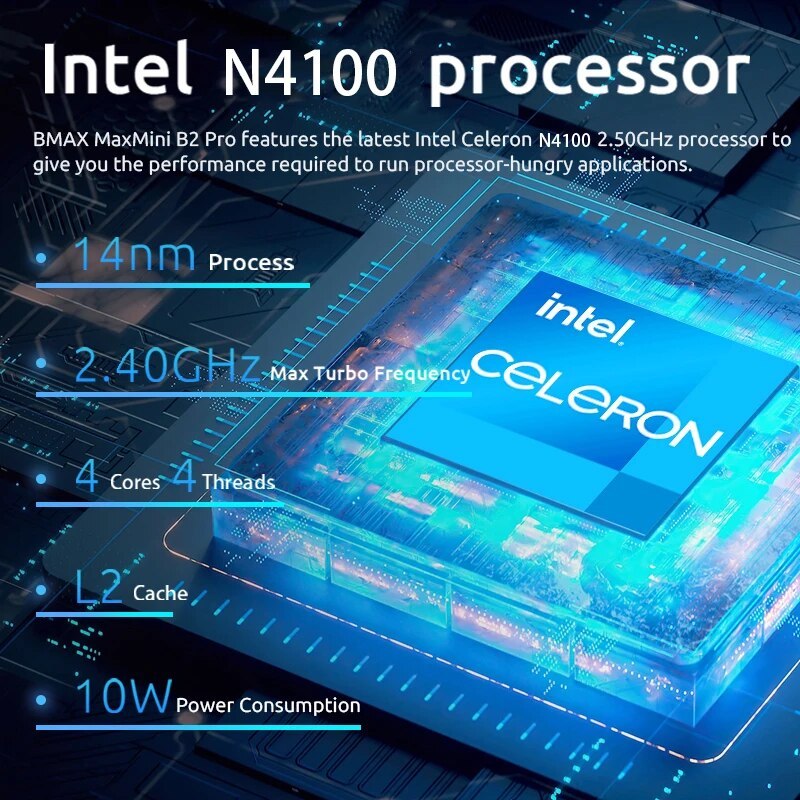 " Bmax B2 Pro Mini Pc Windows 11 Pro Os Pc All In One Hdmi Intel N4100 "