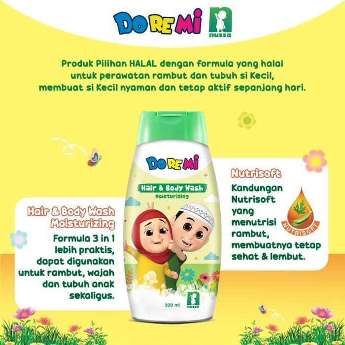 Terlaris Murah! Doremi Nussa Series Kids Cologne Hijab Netto 100Ml Hair & Body Wash Moisturizing