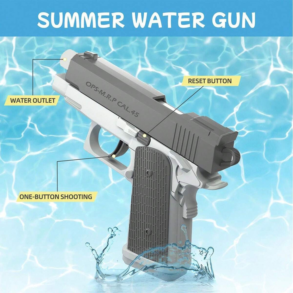 M1911 Water Guns Pistol Toy Squirt Guns, Summer Pool Beach Shooting Games Outdoor Toys, Water