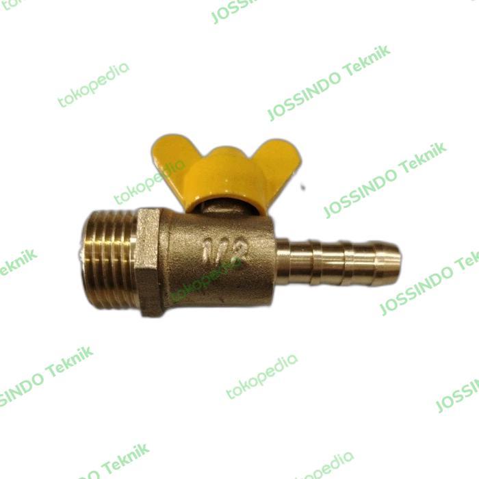 KRAN GAS SINGLE KUNINGAN 1/2" HEAVY DUTY / KRAN GAS KUNINGAN SINGLE HEAVY DUTY *