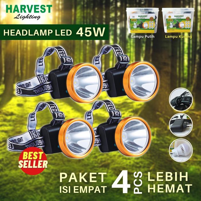 Eiger - 45W PAKET ISI 4 HEADLAMP LAMPU SENTER KEPALA LED HARVEST LIGHTING