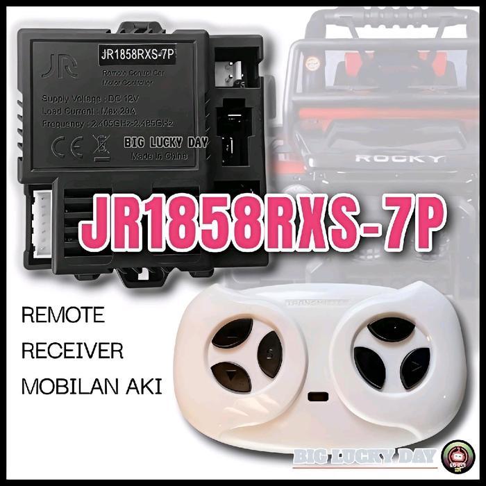 REMOT RECEIVER JR1858RXS-7P 12V MOBILAN AKI ANAK REMOTE CONTROL IC MODUL BOX KOTAK HITAM MESIN 2.4G