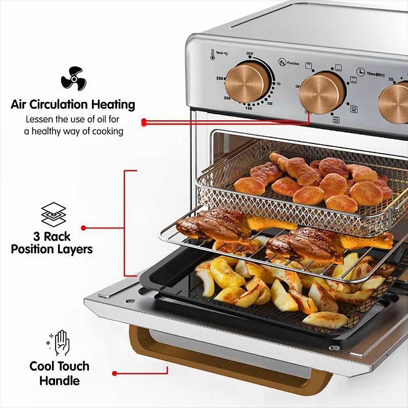 Idealife Il 200A Air Fryer Oven Listrik Penggorengan Tanpa Minyak