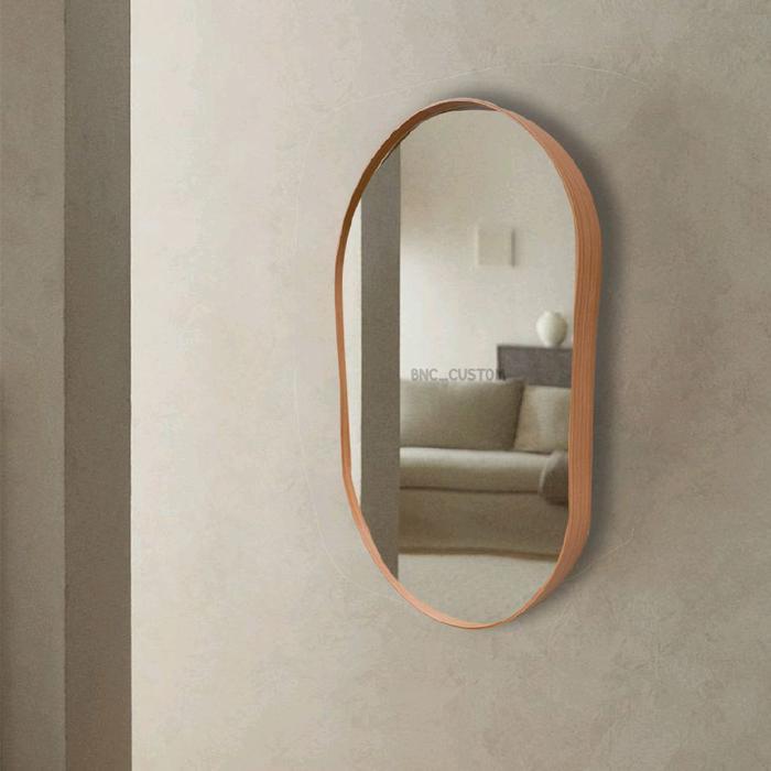 Cermin oval 40x25/ Cermin gantung/Cermin Rias/Cermin oval 100% kaca asli Aesthetic