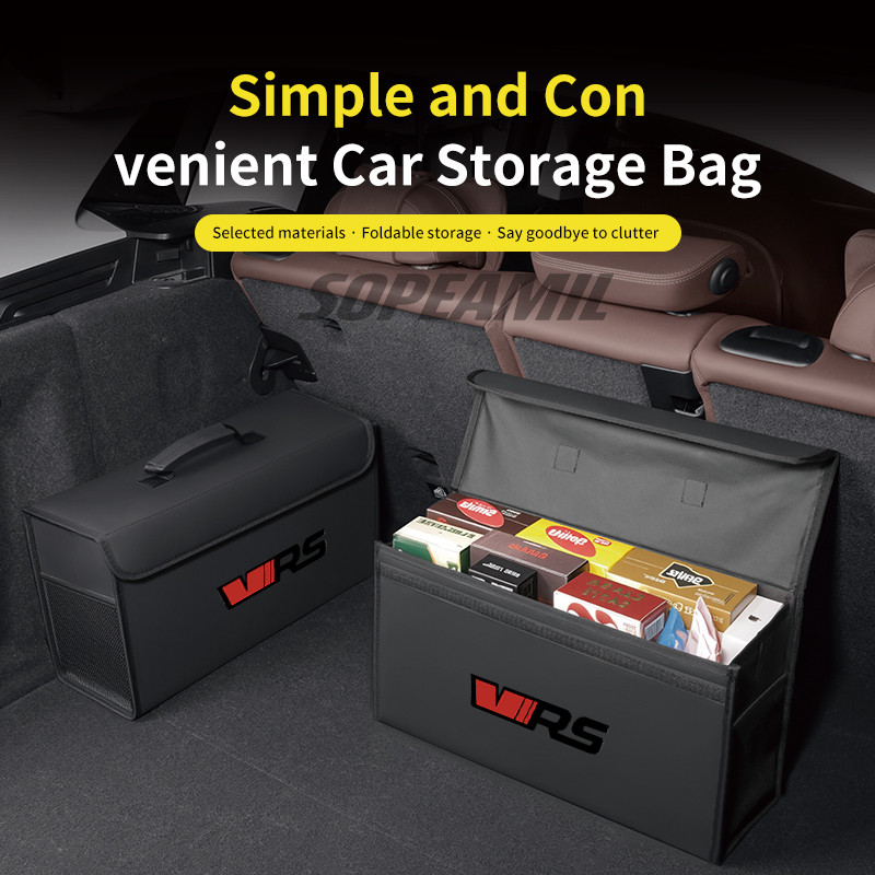 Car Storage Box Large Capacity Foldable Stowing Tidying Bag Skoda VRS Octavia Citigo Fabia Kamiq