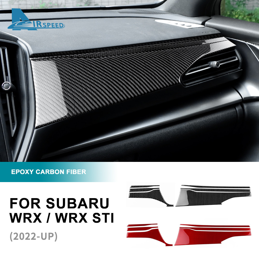 Real Soft Carbon Fiber Sticker For Subaru WRX/ WRX STI 2022 2023 Dashboard Decor Panel Interior Trim