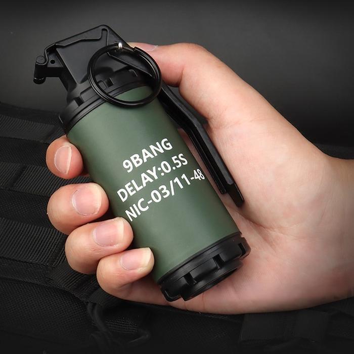 SALE Dummy Smoke Grenade With Trigger - Granat Tactical Bom Asap - Prank Toy Aksesoris Pajangan