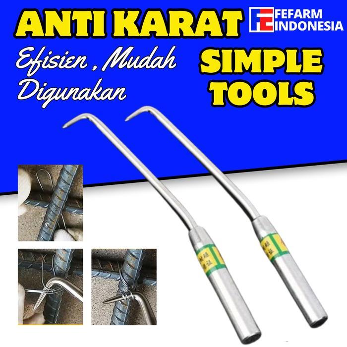Alat Pengikat Kawat Beton Pengikat Kawat Bendrat Rotasi 360 Alat Penekuk Kawat Besi FEFARM