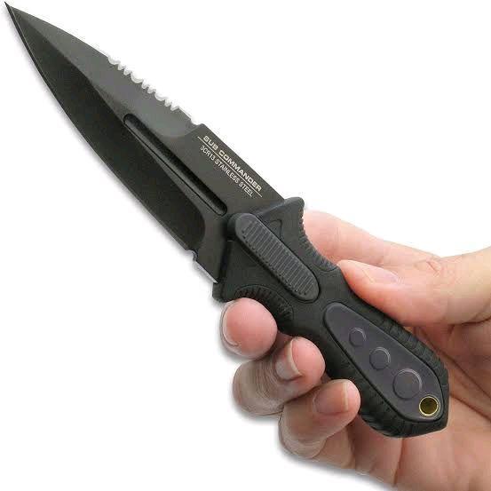 TERLARIS UC3246 d Cutlery Combat Sub Commander Boot Knife Doue Edge Selamat Berbelanja