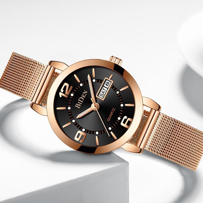 WatchNews- Biden Jam Tangan Wanita Tali Jala Atas Bisnis Mewah Jam 3Atm Anti Air Mode Jam Tangan