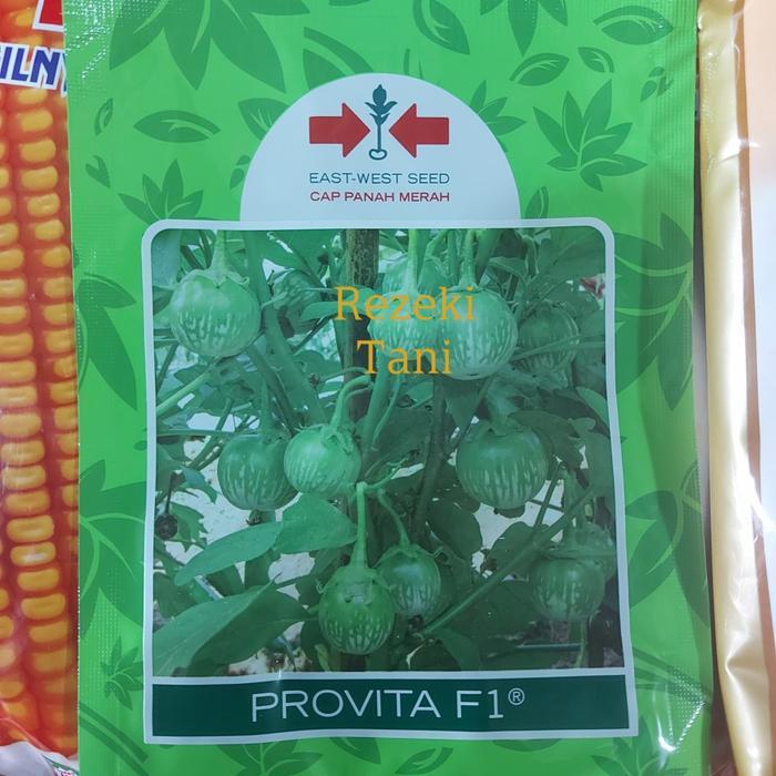 Benih Terong Lalap Hijau Bulat Provita F1 1100 butir Panah Merah