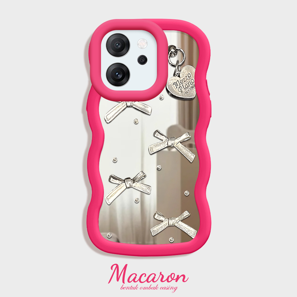 Casing Hp Untuk OPPP Reno 14F 5G Mirror Cassing Phone Berbagai Warna Case Mode Love Kupu Kesing MKL 