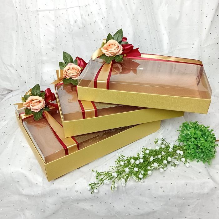 Kotak Hantaran Seserahan Mika Pendek Isi 3