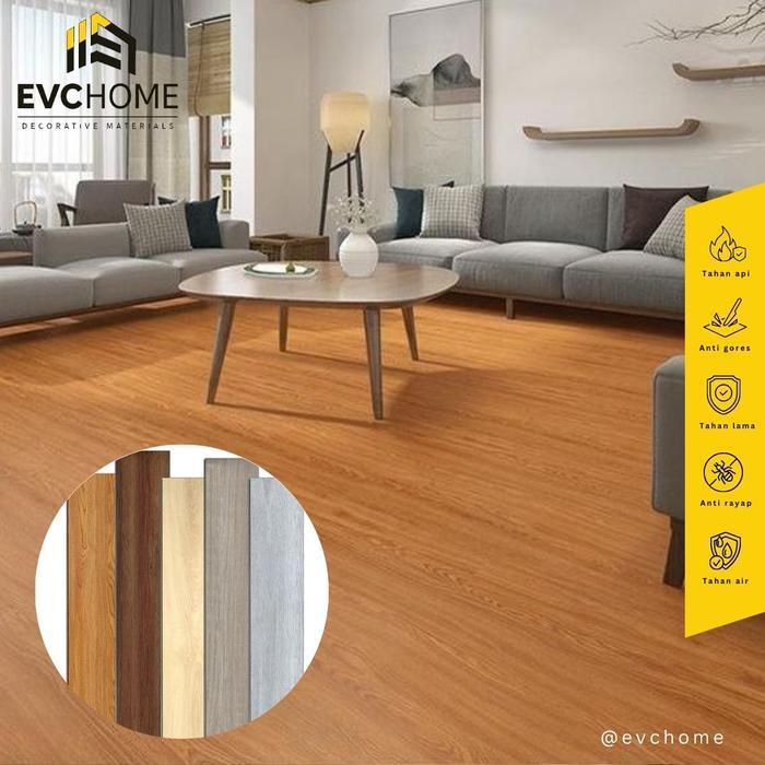 EVCHOME 91,5CM x 15,2CM Foam Vinyl Sticker/Plafon PVC/ Vinyl Floor/ Wallpaper stiker lantai kayu