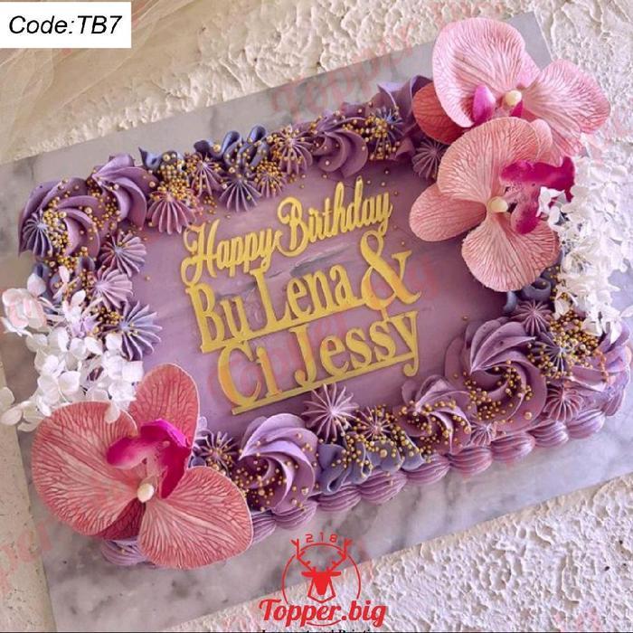 CAKETOPPER AKRILIK MURAH TANPA STIK - TOPPER CUSTOM - TOPPER AKRILIK - TOPPER AKRILIK GOLD MIRROR
