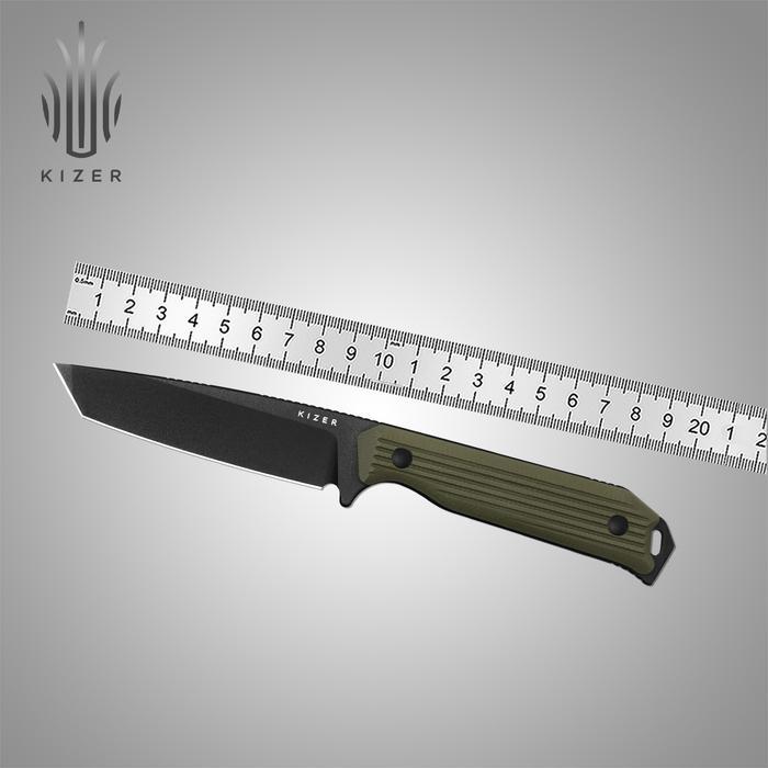 Kizer Fixed Blade Knife 1045M Begleiter Fix Micarta/G10/Richlite Handle 3V/AEB-L Blade Tactical