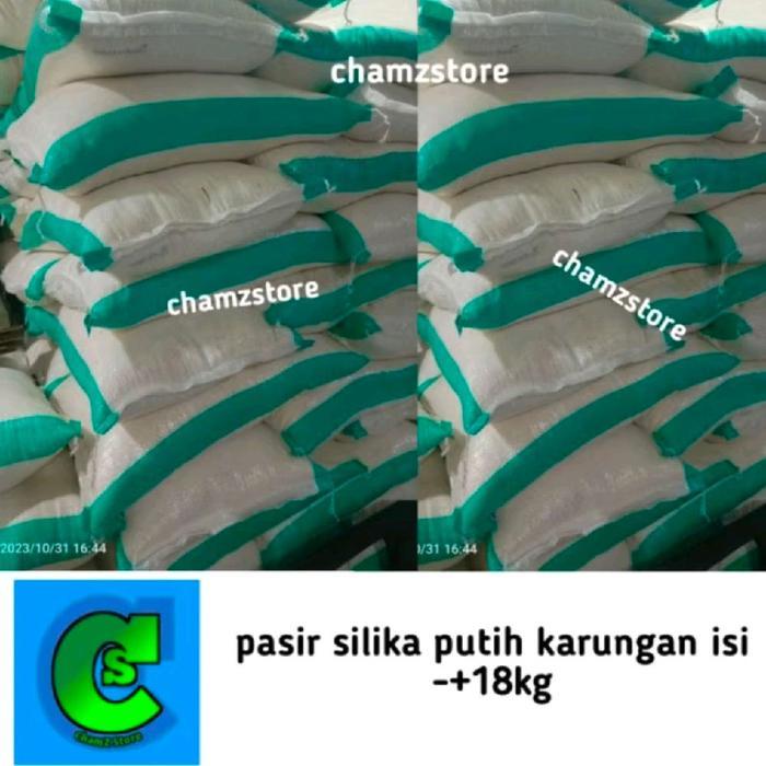 Terlaris 18kg pasir silika silica putih halus kasar aquascape aquarium karungan / pasir silika