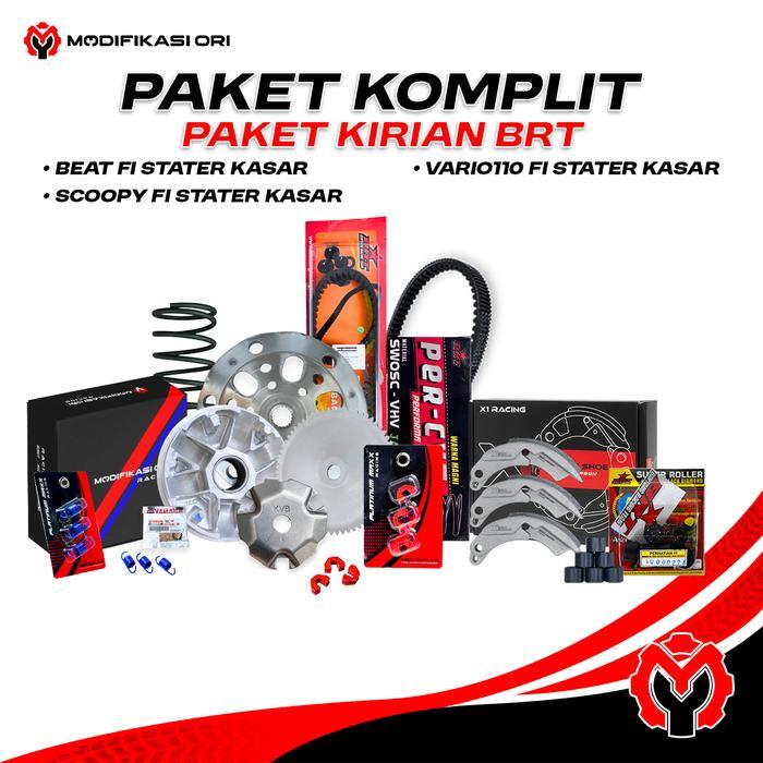 TERLARIS GFM - PAKET UPGRADE CVT Beat Fi STATER KASAR - SCOOPY - VARIO 110 - FULL BRT UPGRADE CVT