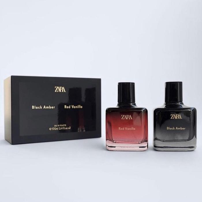 BUNDLE PARFUM ORIGINAL EROPA Zara Red Vanilla & Zara Black Amber 100ml