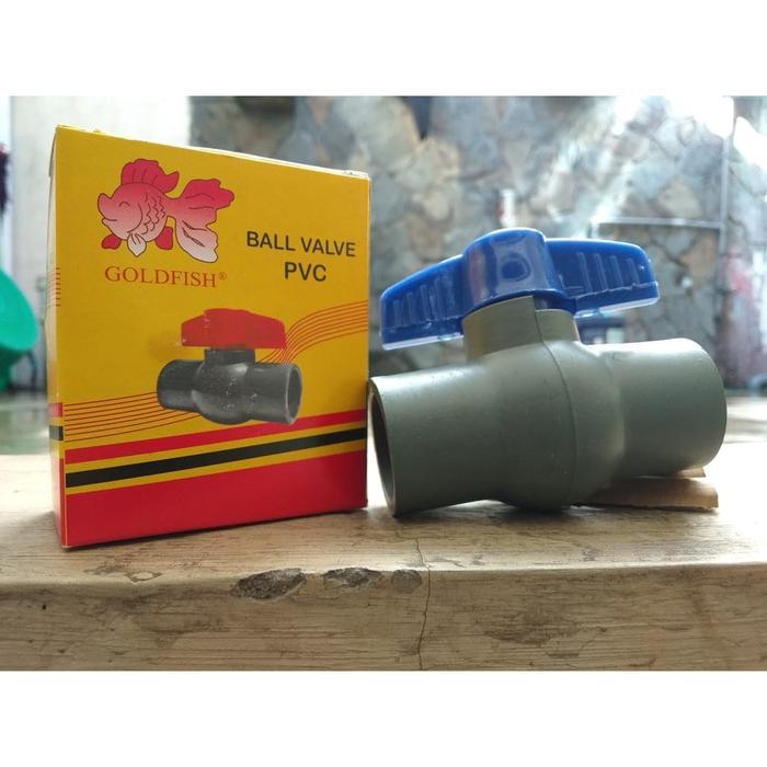 "New" Ball Valve 1/2 3/4 1Inci PVC HPP / Stop Kran Pipa Ballvalve PVC 1/2 HPP / Stop Keran 1/2 Inch