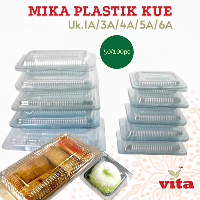 Plastik Mika Kontainer Kue Makanan Tebal Per Pack