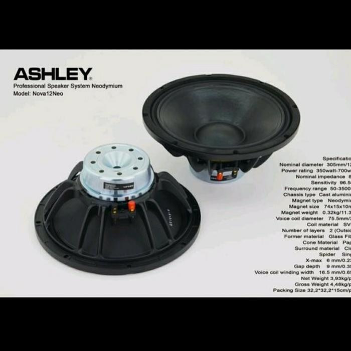 Speaker Component Ashley Nova12Neo/Nova 12Neo 12 Inch Woofer