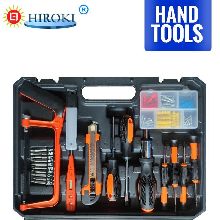 HIROKI TOOL KIT SET BOX PERALATAN PERTUKANGAN HAND TOOLS LENGKAP 102PC