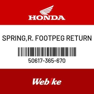 Spring, R. Footpeg Return 50617-365-670 Ct125 Hunter Cub Honda