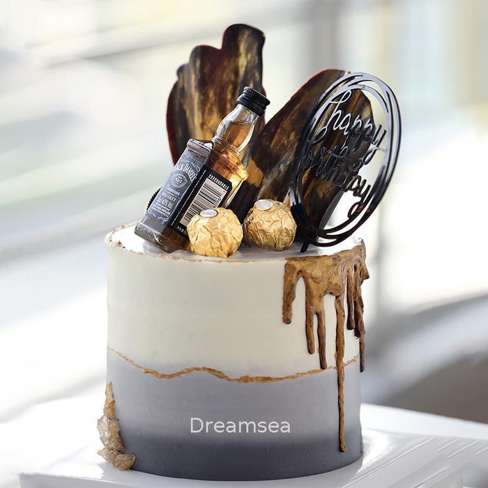 Dreamsea1 Topper Kue Ulang Tahun Botol Minuman Miniatur Hiasan Birthday Cake Jack Daniels Whiskey