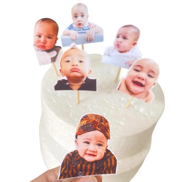 Topper Kue Custom Foto / Topper Kue Gambar Muka