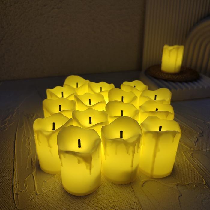 Lilin LED Baterai Model Leleh dan Sumbu - Lilin Elektrik Mini - Lilin LED Candle Light - Lampu