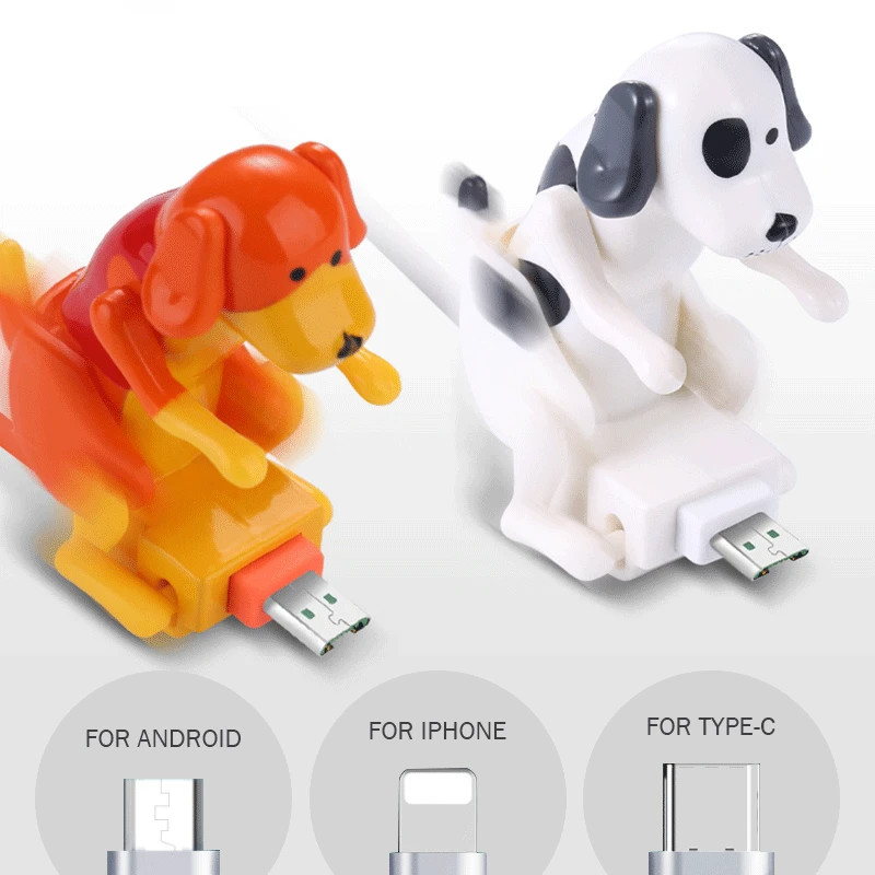 Funny Humping Dog Fast Charger Cable Charging Line Cute Fast Charging Power Date Cable USB Mobile