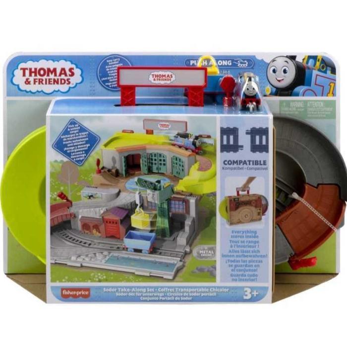 Thomas & friends sodor take along set portable playset with pdiecast thomas train