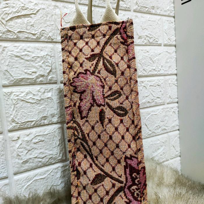 tas botol minum air 2 liter bahan rajut tenun size 12*12*33 cm lapis furing