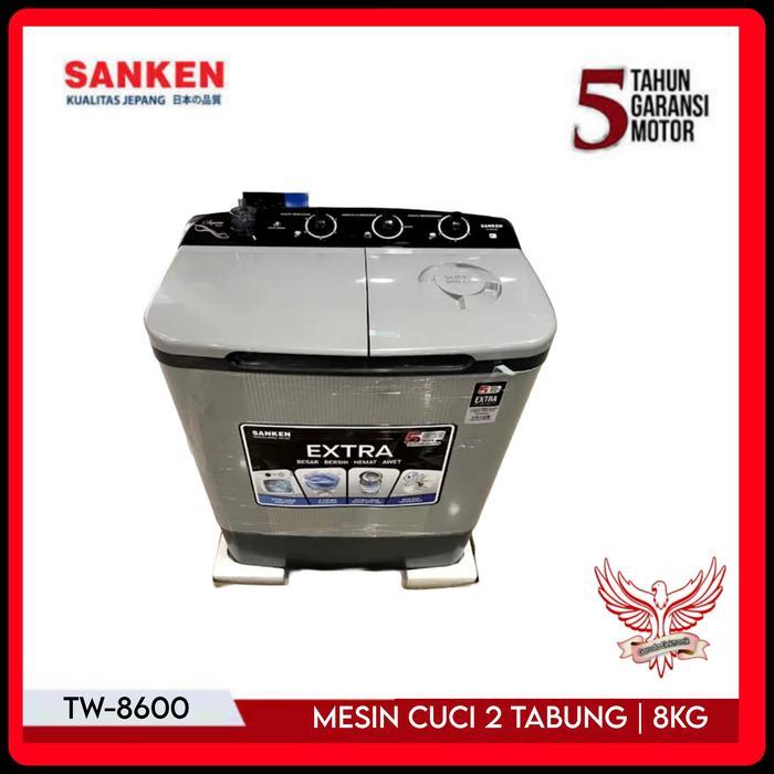 MESIN CUCI 2 TABUNG 8KG SANKEN TW8600