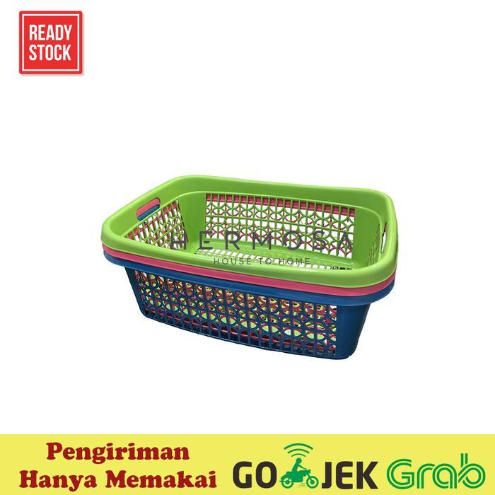 Keranjang Cucian Pakaian Baju Kotor Laundry Plastik Besar Segi Tebal
