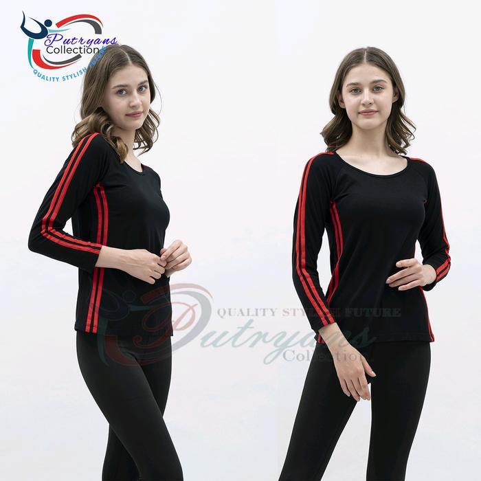BAJU SENAM LIS LENGAN PANJANG Wanita Sport