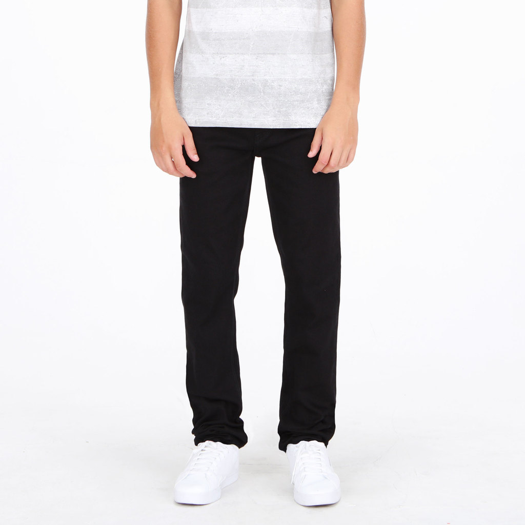 VOLCOM - MLD VORTA SLIM FIT JEANS BLACK ON BLACK