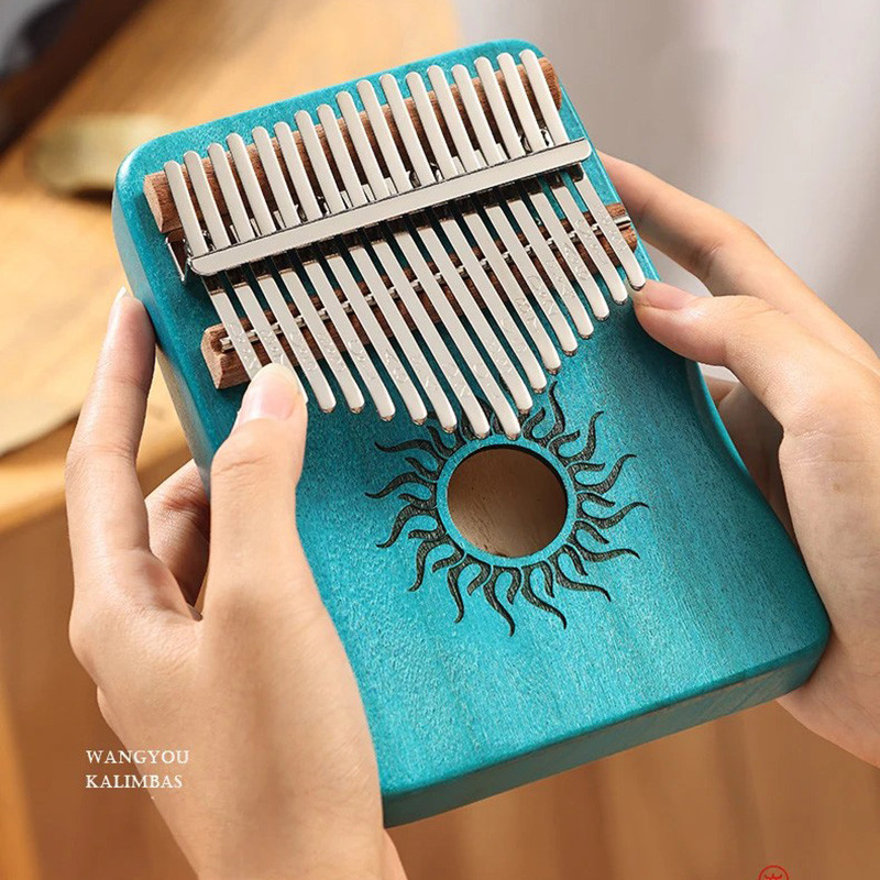 Hluru 17 Key Maple Kalimba 21 key Thumb Piano Portable Finger Piano for Beginner Mbira Gift for Kids