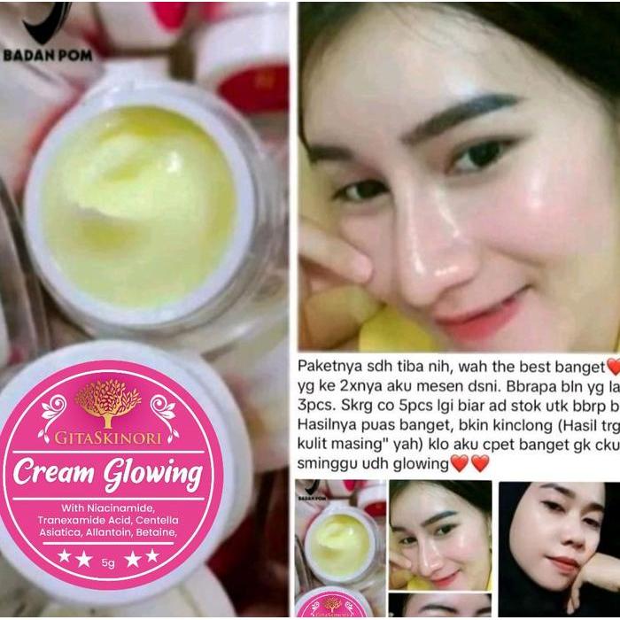 BPOM SALEP GLOWING PELICIN Cream Glowing Salep Pelicin Memutihkan Bopeng Pelembab Wajah Mencerahkan