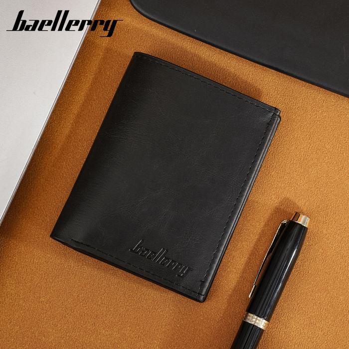 Dompet Pendek Pria Kulit Pu Lipat Tiga Kartu Uang Baellerry K1979 #Gratisongkir